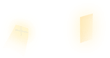 Light in windows and doors coming from The Arcade