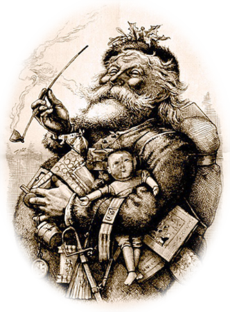 Old Santa illustration
